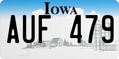 IA license plate AUF479