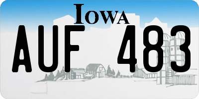 IA license plate AUF483