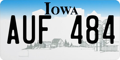 IA license plate AUF484