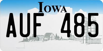 IA license plate AUF485