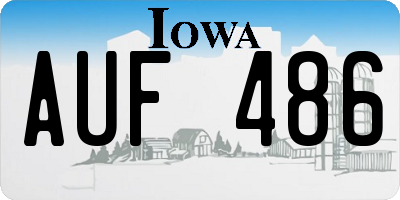 IA license plate AUF486