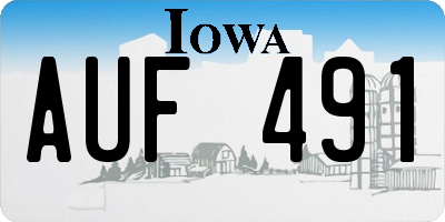 IA license plate AUF491