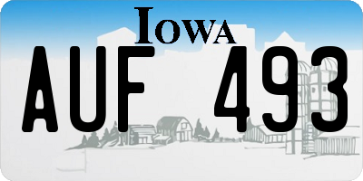 IA license plate AUF493