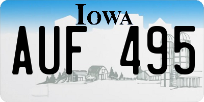 IA license plate AUF495
