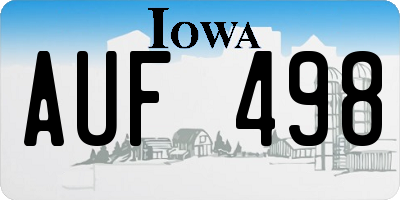 IA license plate AUF498