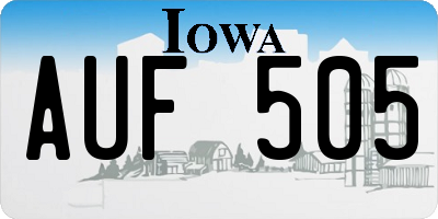 IA license plate AUF505