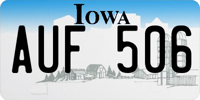 IA license plate AUF506