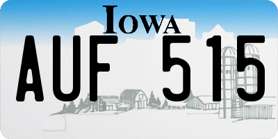 IA license plate AUF515
