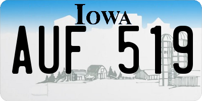 IA license plate AUF519