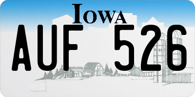 IA license plate AUF526