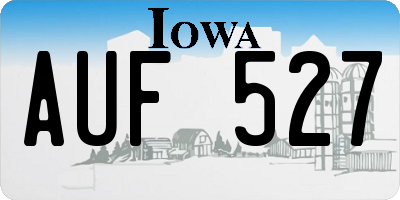 IA license plate AUF527