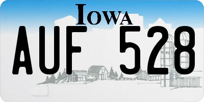 IA license plate AUF528