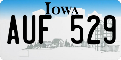 IA license plate AUF529
