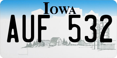 IA license plate AUF532