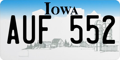 IA license plate AUF552