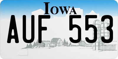 IA license plate AUF553