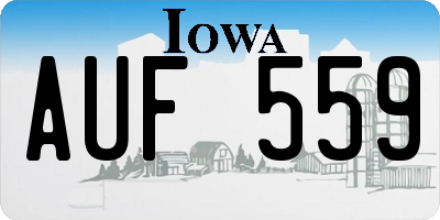 IA license plate AUF559