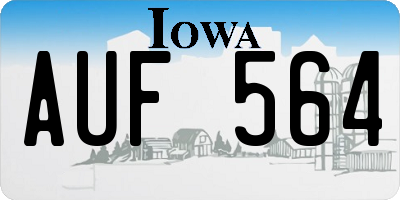 IA license plate AUF564