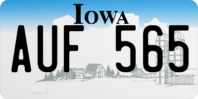 IA license plate AUF565