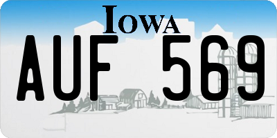IA license plate AUF569