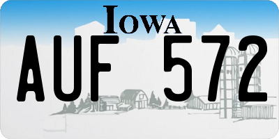 IA license plate AUF572