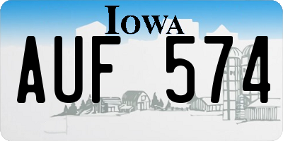 IA license plate AUF574