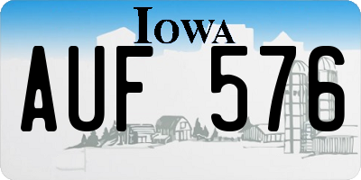 IA license plate AUF576