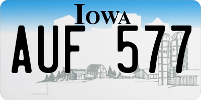 IA license plate AUF577