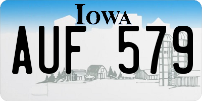 IA license plate AUF579