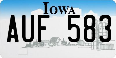 IA license plate AUF583