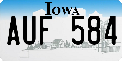 IA license plate AUF584
