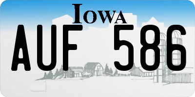 IA license plate AUF586