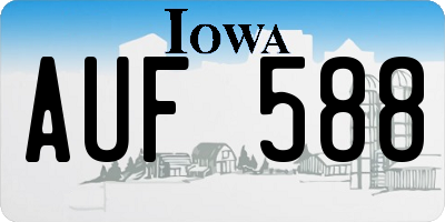 IA license plate AUF588