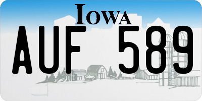 IA license plate AUF589