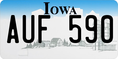 IA license plate AUF590