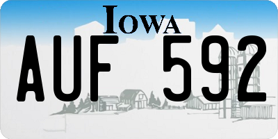 IA license plate AUF592