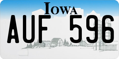IA license plate AUF596