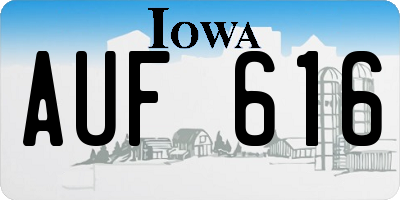 IA license plate AUF616