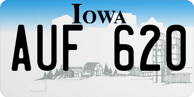 IA license plate AUF620