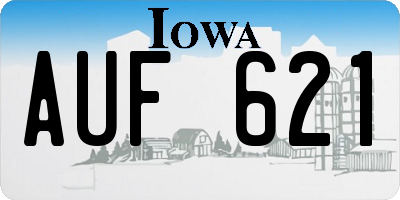 IA license plate AUF621