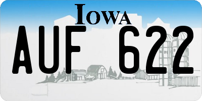 IA license plate AUF622