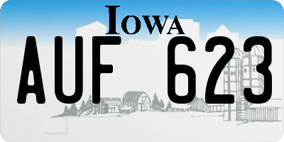 IA license plate AUF623