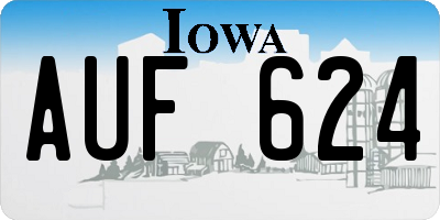 IA license plate AUF624
