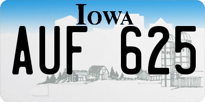 IA license plate AUF625