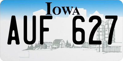 IA license plate AUF627