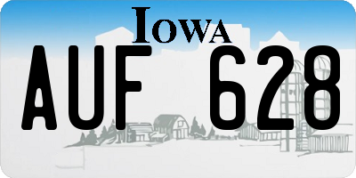 IA license plate AUF628
