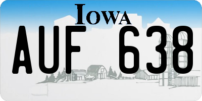 IA license plate AUF638