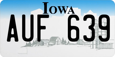 IA license plate AUF639