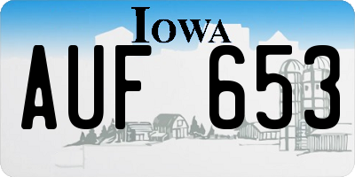 IA license plate AUF653