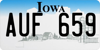 IA license plate AUF659